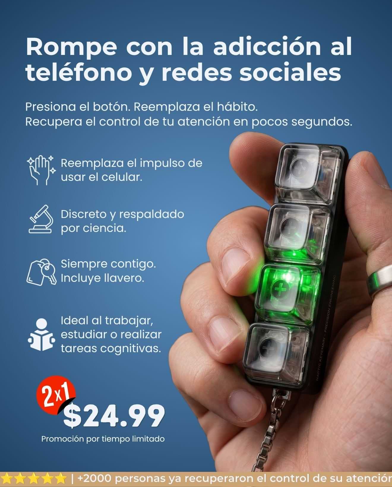 Oferta 2x1: AlphaKey v2 - Teclado Fidget